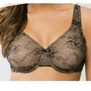 Cacique Black Full-Coverage Bra with Underwire Support
